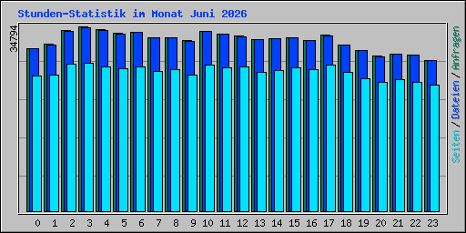 Stunden-Statistik im Monat Juni 2026